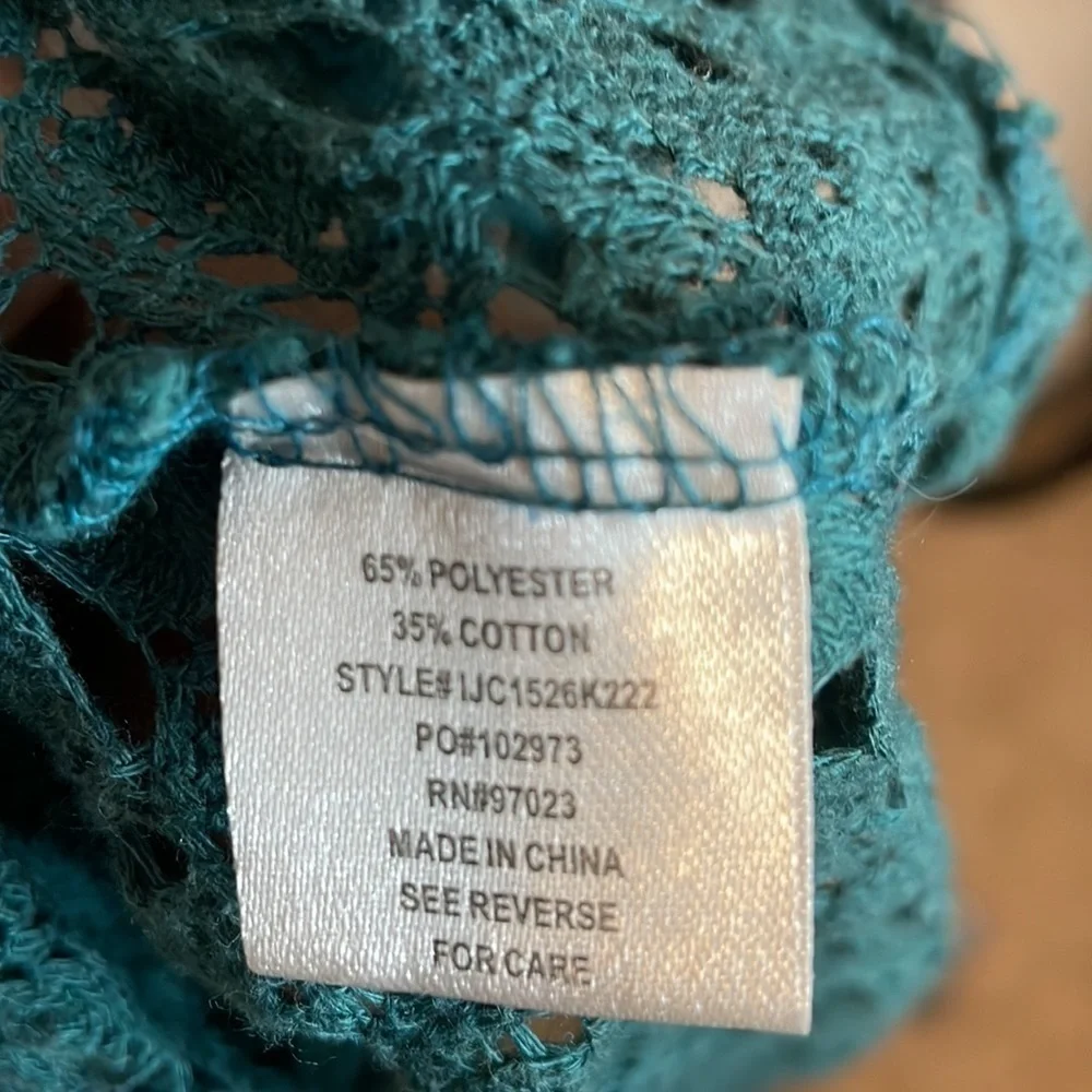Pretty Rebellious Green Lace Tank Top Cover Up‎ No Size Tag
